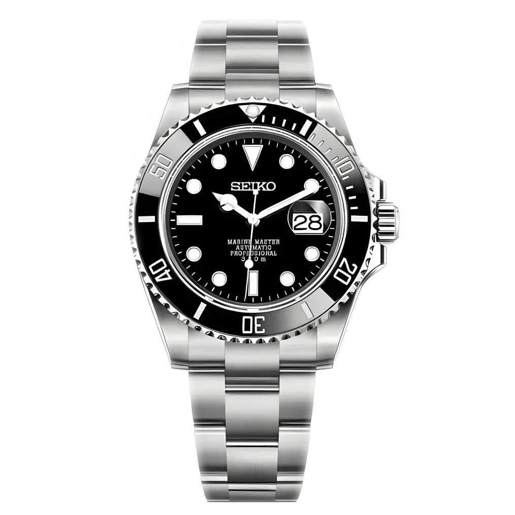 SEIKO MOD MARINEMASTER NEGRO