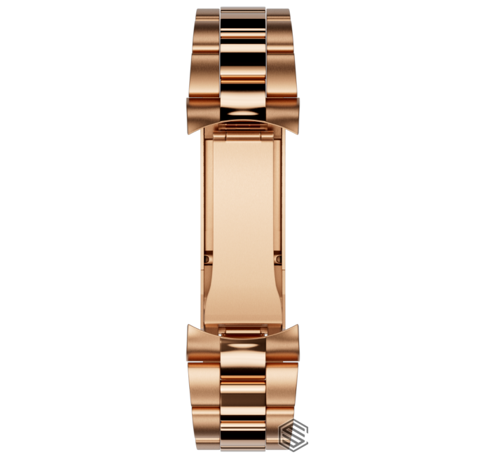 BRAZALETE ORO ROSA OYSTER PULIDO 20 MM