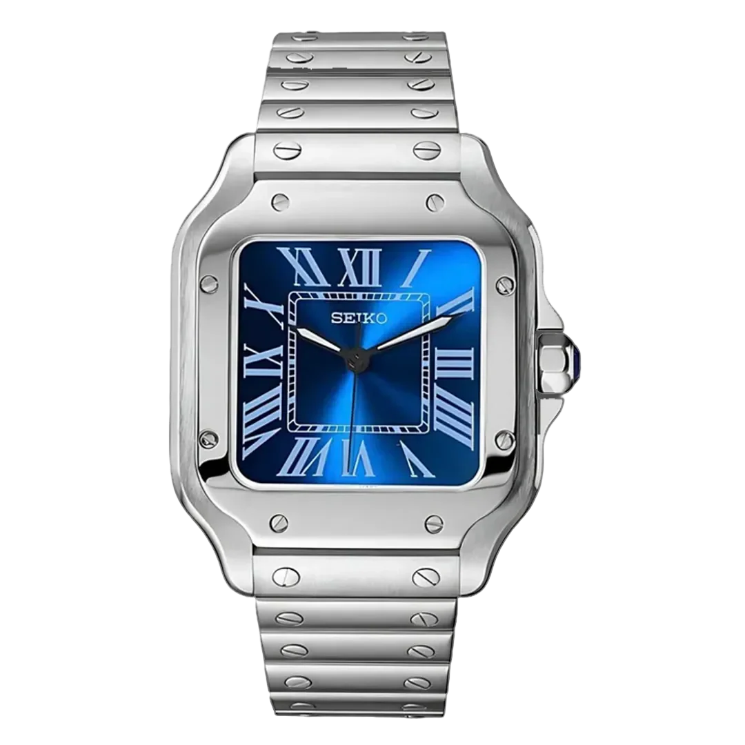 SEIKO MOD SANTOS DIAL AZUL