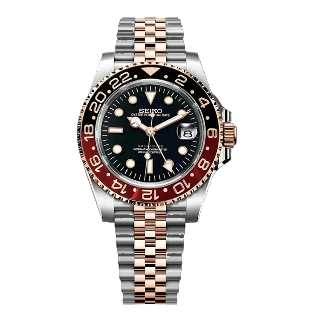 SEIKO MOD GMT MASTER II ROOT BEER