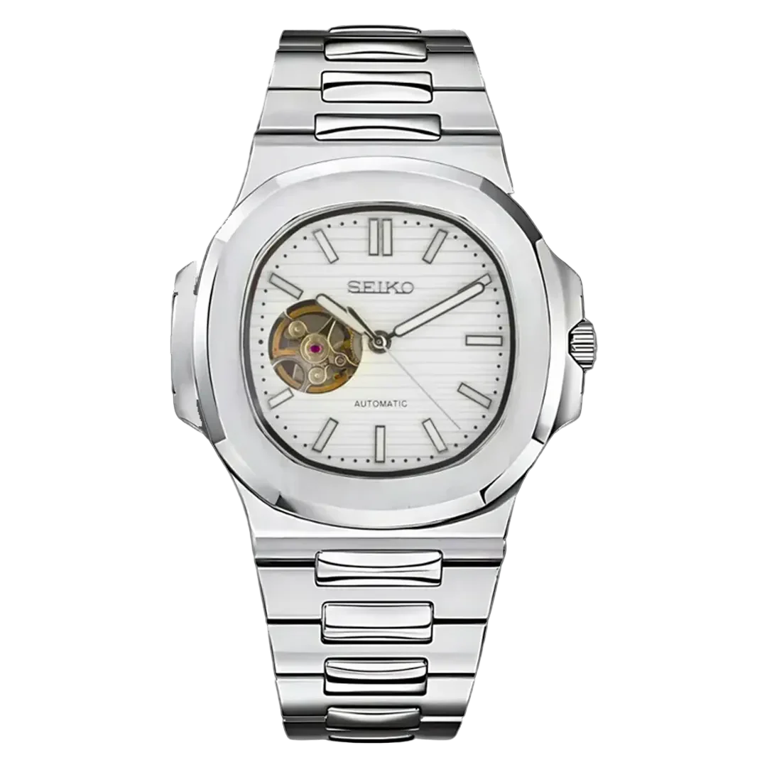 SEIKO MOD NAUTILUS DIAL BLANCO OPEN HEART
