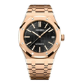 SEIKO MOD ROYAL OAK ROSE GOLD DIAL NEGRO