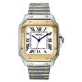 SEIKO MOD SANTOS DIAL BLANCO DOS TONOS
