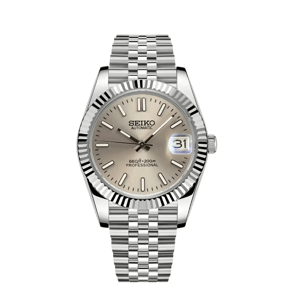 SEIKO MOD DATEJUST CHAMPAGNE