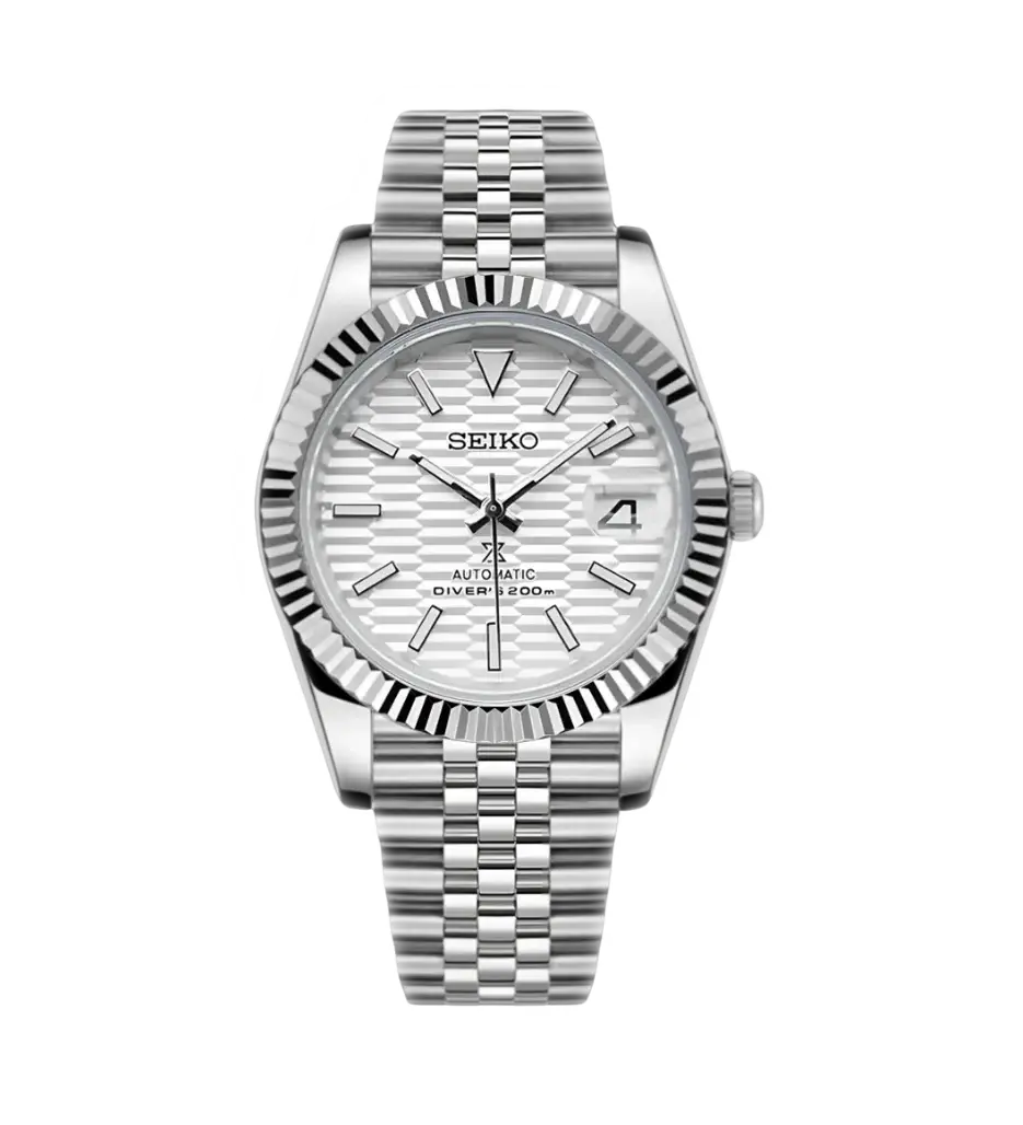 SEIKO MOD DATEJUST DIAL TEXTURADO BLANCO