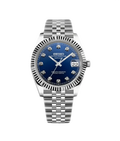 SEIKO MOD DATEJUST AZUL CON ZIRCONIAS