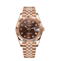SEIKO MOD DATEJUST DIAL CHOCOLATE CON ZIRCONIAS