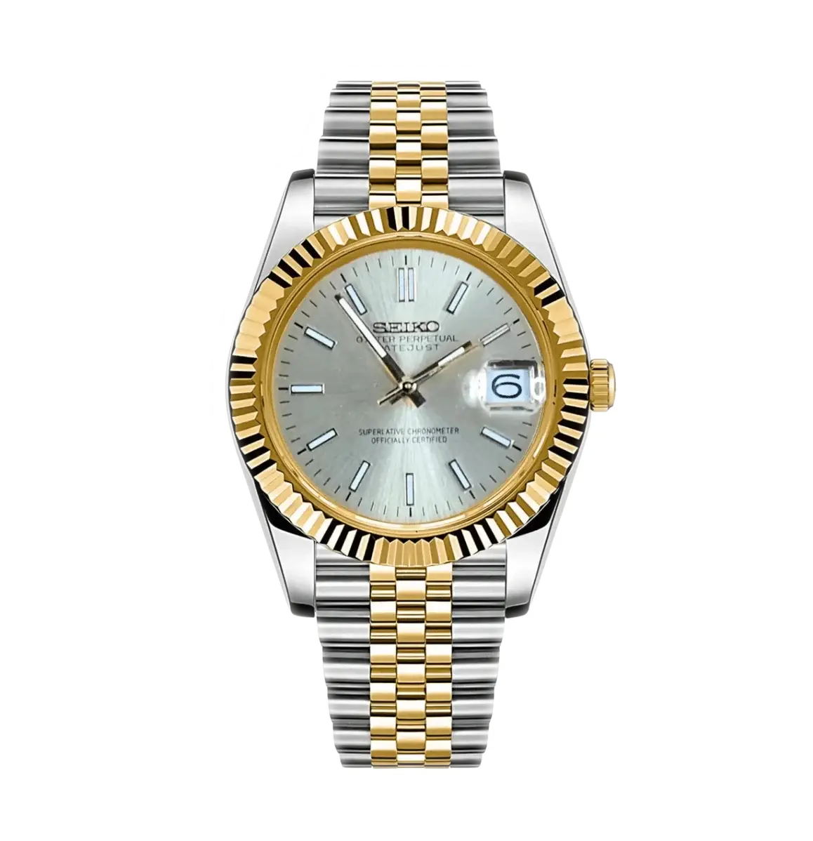 SEIKO MOD DATEJUST PRESIDENTE DOS TONOS DIAL BLANCO