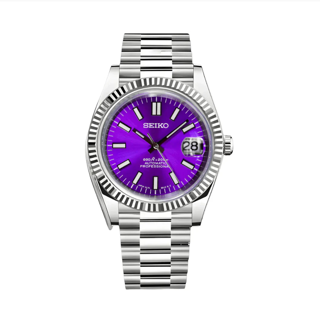 SEIKO MOD DATEJUST DIAL PURPURA