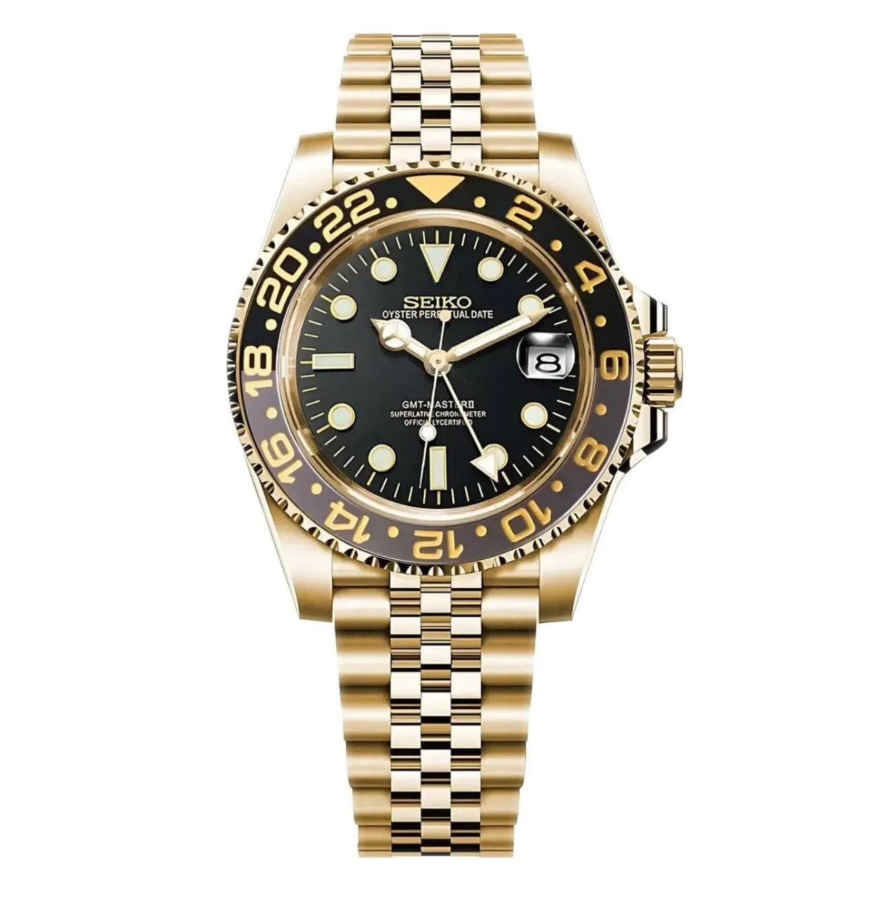 SEIKO MOD GMT MASTER II GOLD