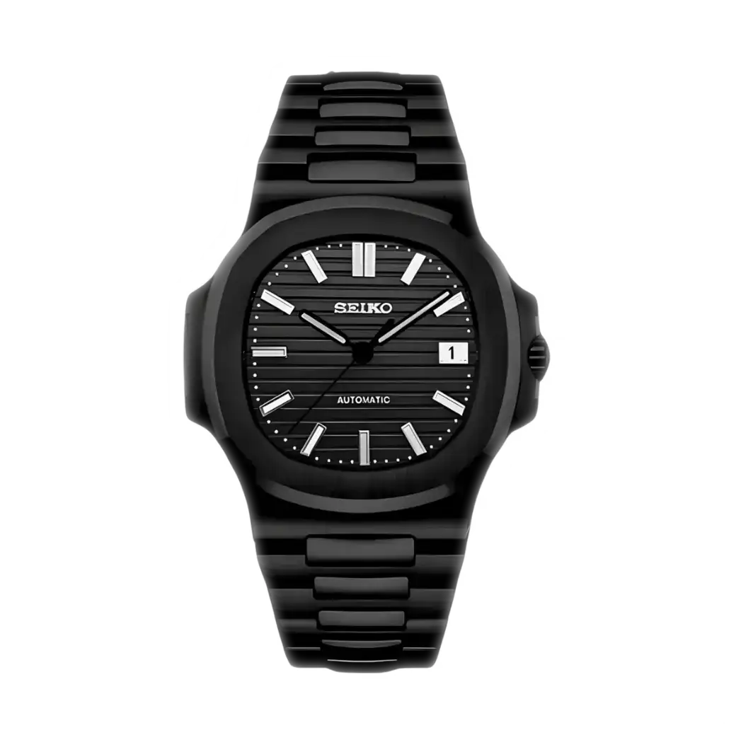 SEIKO MOD NAUTILUS FULL BLACK