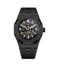 SEIKO MOD ROYAL OAK FULL BLACK SKELETON