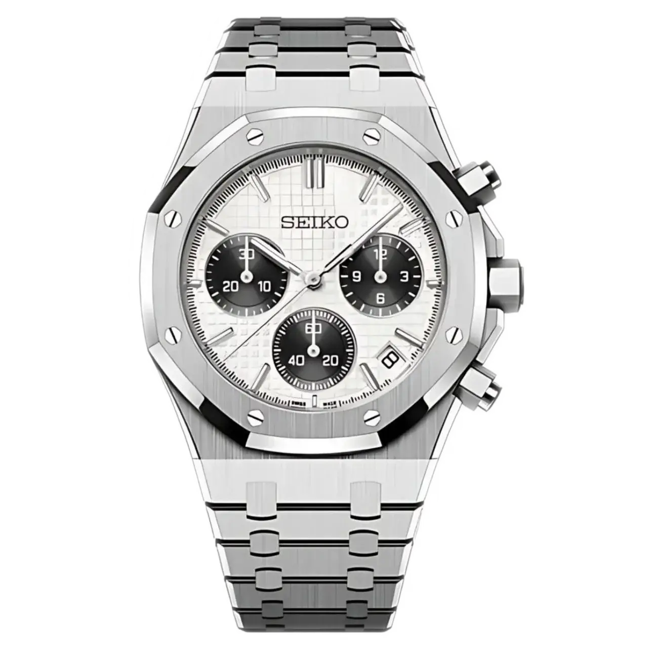 SEIKO MOD ROYAL OAK PANDA CHRONO