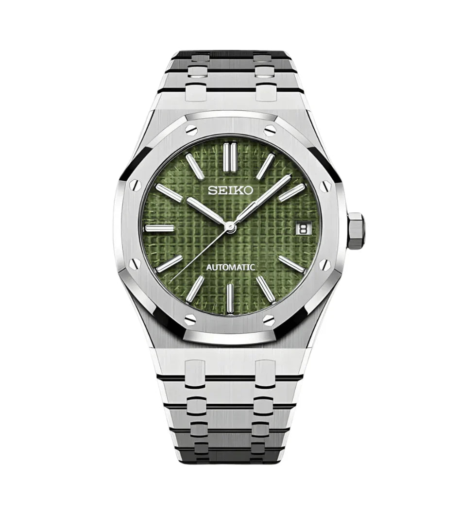 SEIKO MOD ROYAL OAK DIAL VERDE OLIVA