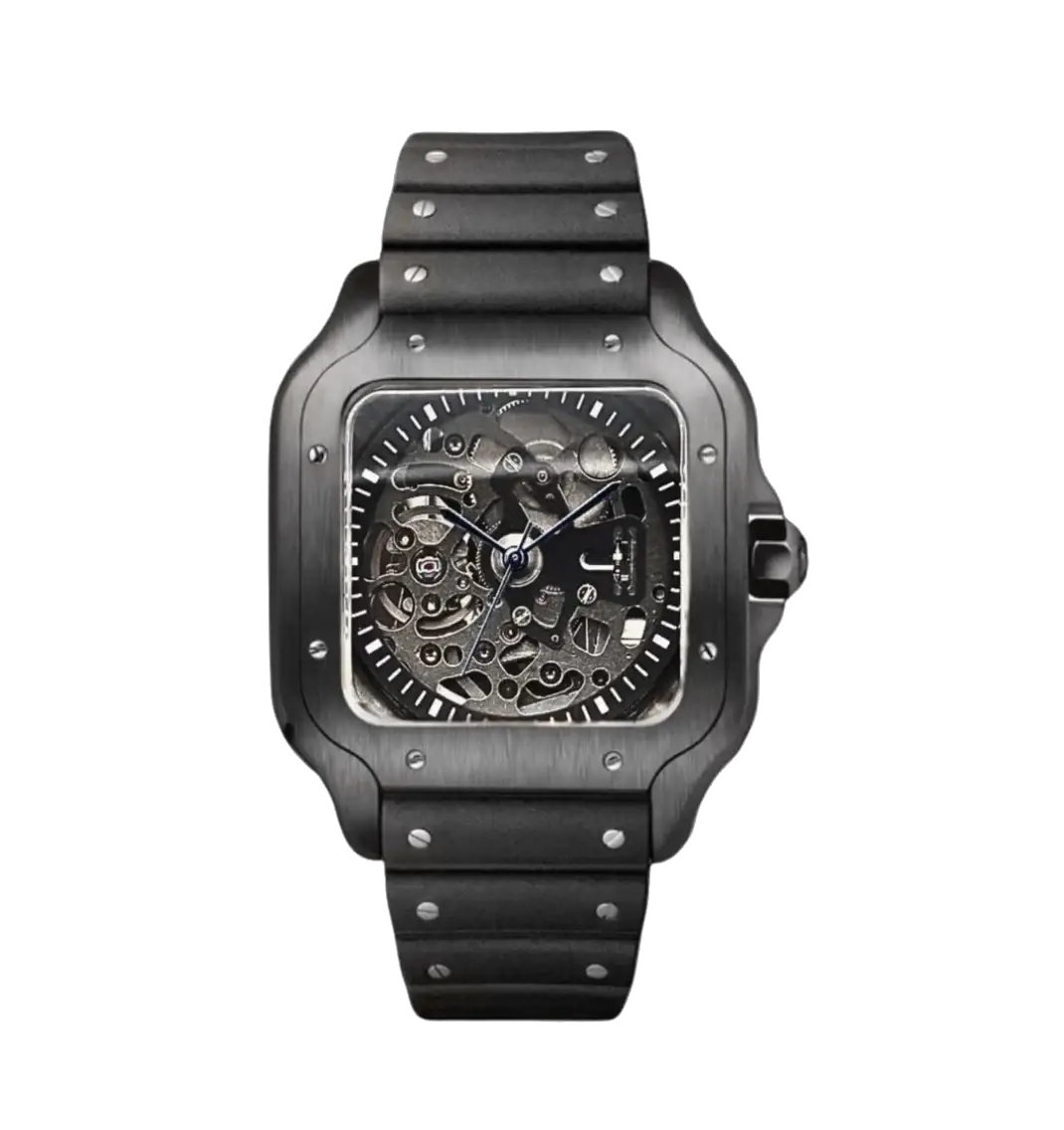 SEIKO MOD SANTOS NEGRO SKELETON