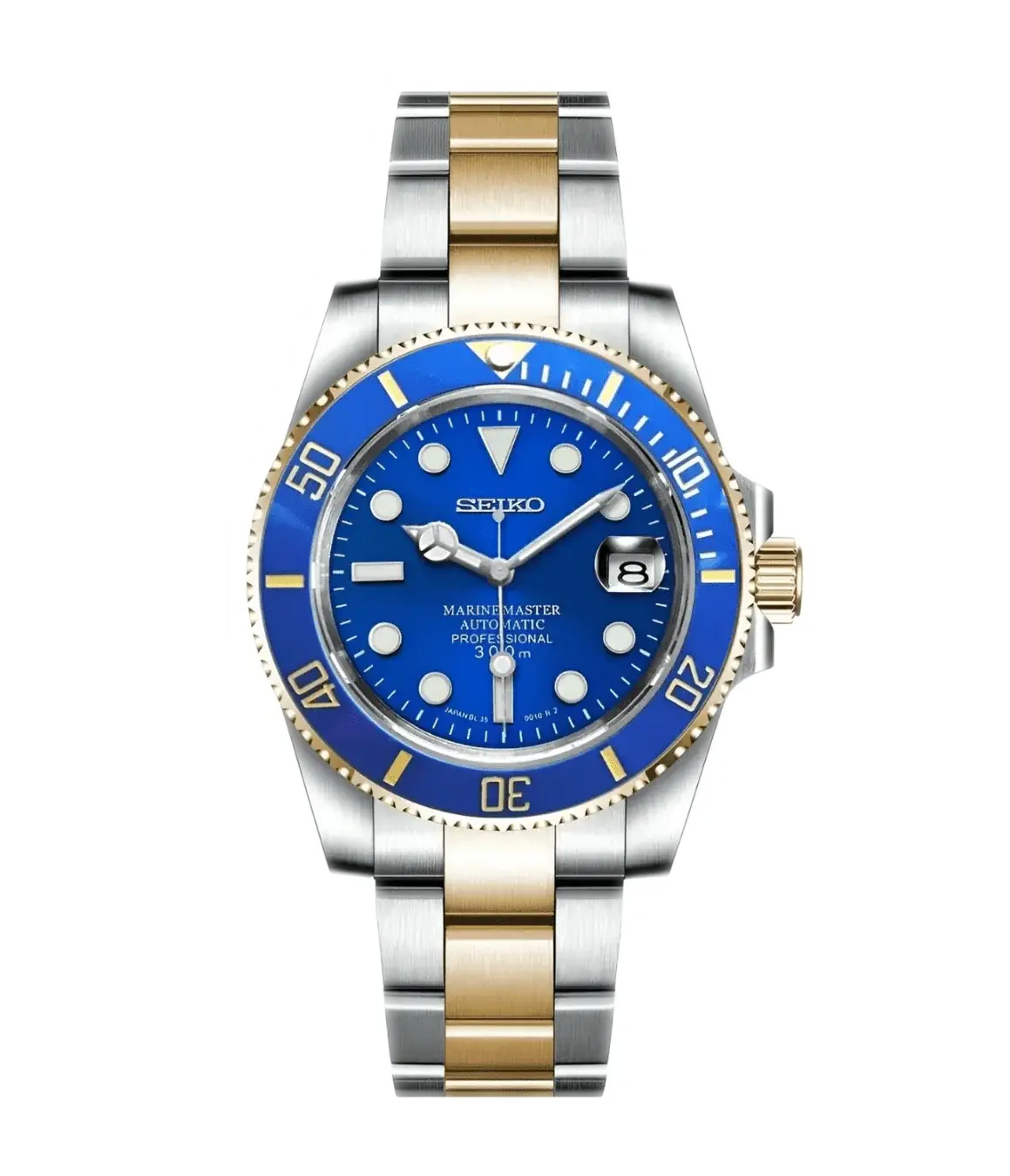 SEIKO MOD MARINEMASTER DOS TONOS AZUL