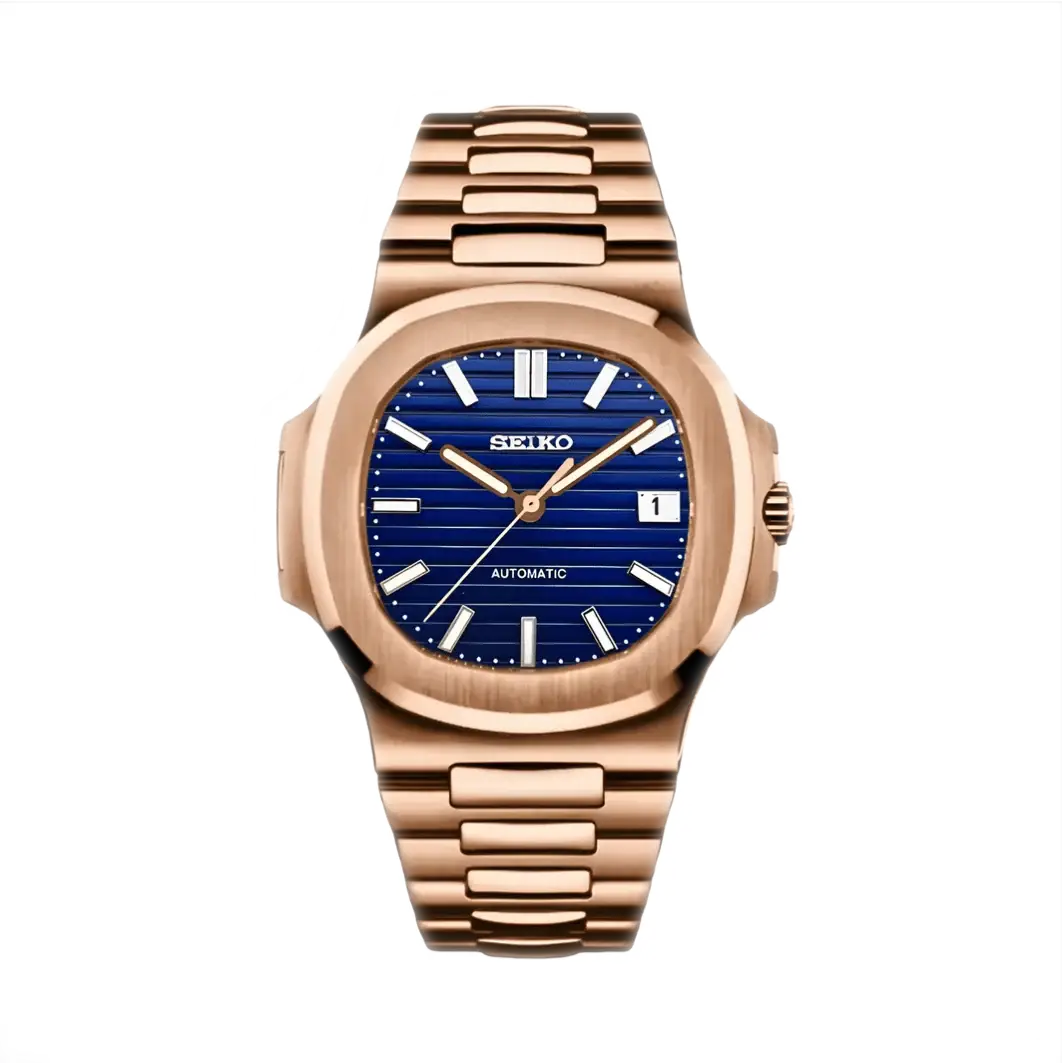 SEIKO MOD NAUTILUS ORO ROSA DIAL AZUL