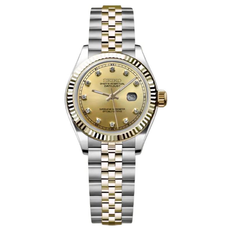 SEIKO MOD LADYJUST DOS TONOS ORO DIAL ORO CON ZIRCONIAS